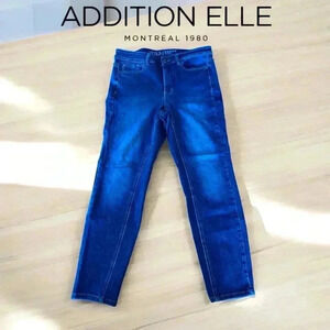 Addition Elle, Plus-Size Indigo Jeans  With Contemporary Fading, Size 14W